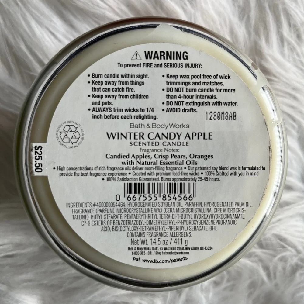 Bath and Body Works Winter Candy Apple 3-Wick Candle